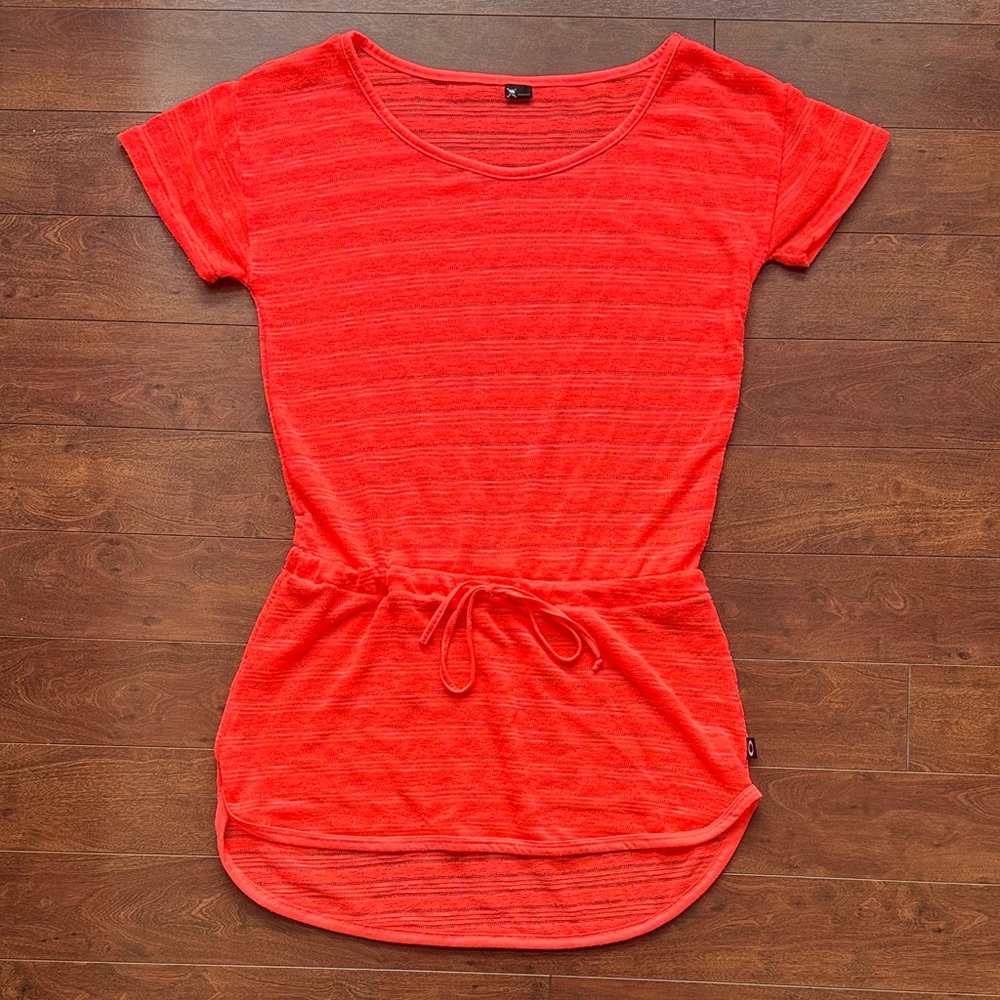 Oakley - Bright Coral Drawstring Waist Swim Coverup